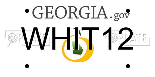 WHIT12 Georgia License Plate