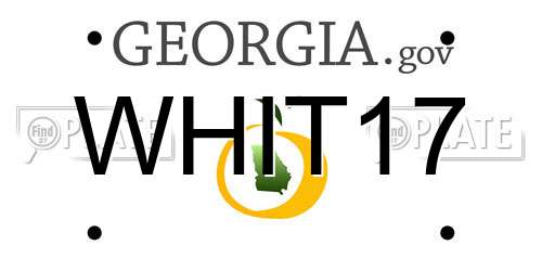WHIT17 Georgia License Plate