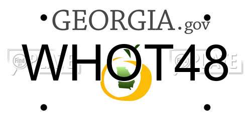 WHOT48 Georgia License Plate