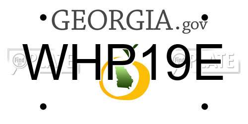 WHP19E Georgia License Plate