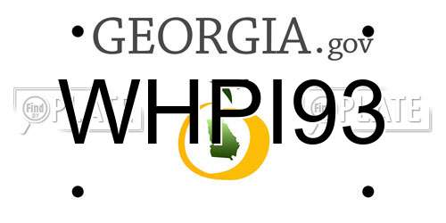 WHPI93 Georgia License Plate