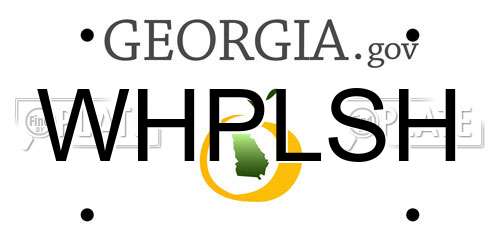 WHPLSH Georgia License Plate
