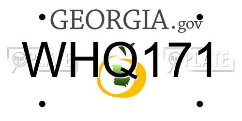 WHQ171 Georgia License Plate