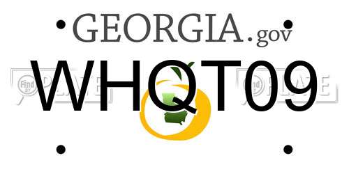 WHQT09 Georgia License Plate