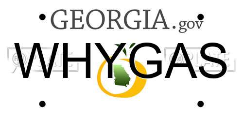 WHYGAS Georgia License Plate