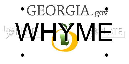 WHYME Georgia License Plate