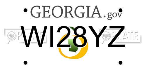WI28YZ Georgia License Plate