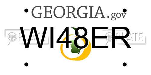 WI48ER Georgia License Plate