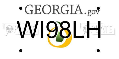 WI98LH Georgia License Plate