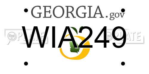 WIA249 Georgia License Plate