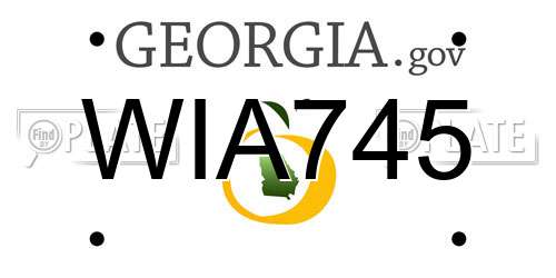 WIA745 Georgia License Plate