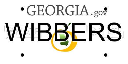 WIBBERS Georgia License Plate