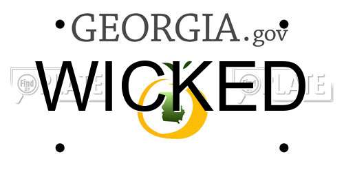 WICKED Georgia License Plate