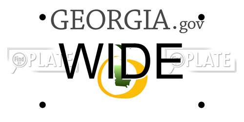 WIDE Georgia License Plate