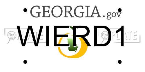 WIERD1 Georgia License Plate