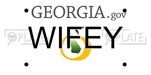 WIFEY Georgia License Plate