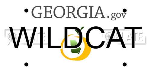 WILDCAT Georgia License Plate