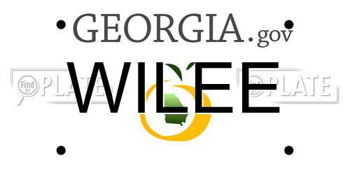 WILEE Georgia License Plate