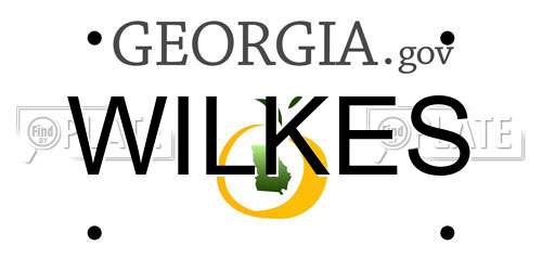 WILKES Georgia License Plate