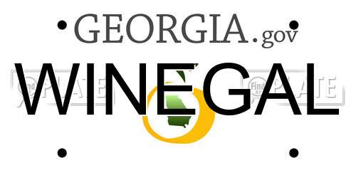 WINEGAL Georgia License Plate