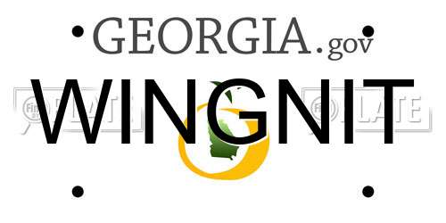 WINGNIT Georgia License Plate
