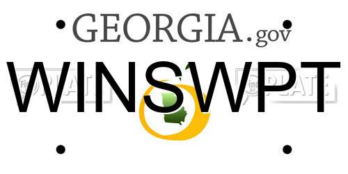 WINSWPT Georgia License Plate