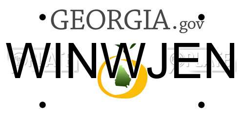 WINWJEN Georgia License Plate