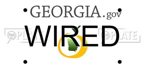 WIRED Georgia License Plate