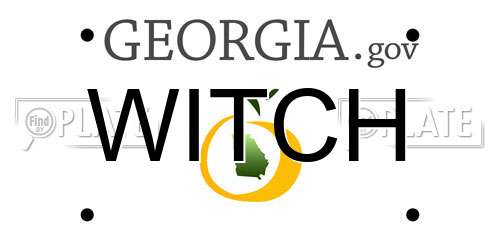 WITCH Georgia License Plate