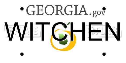 WITCHEN Georgia License Plate