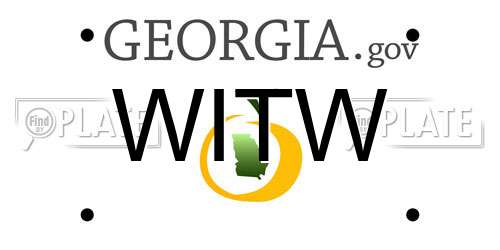 WITW Georgia License Plate