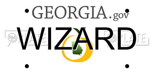 WIZARD Georgia License Plate