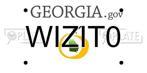 WIZIT0 Georgia License Plate