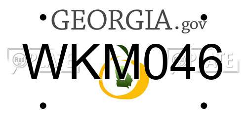 WKM046 Georgia License Plate