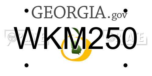 WKM250 Georgia License Plate
