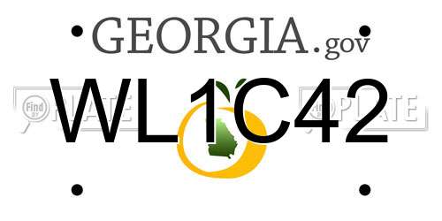 WL1C42 Georgia License Plate