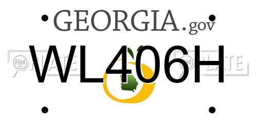 WL406H Georgia License Plate