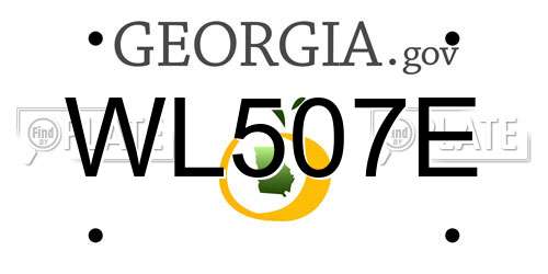 WL507E Georgia License Plate