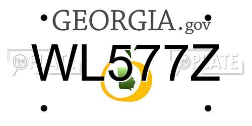 WL577Z Georgia License Plate