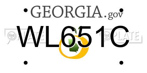 WL651C Georgia License Plate
