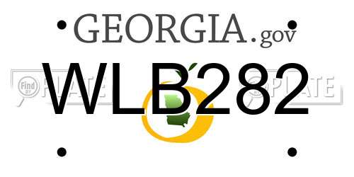 WLB282 Georgia License Plate