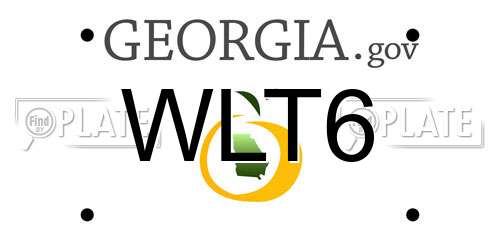 WLT6 Georgia License Plate