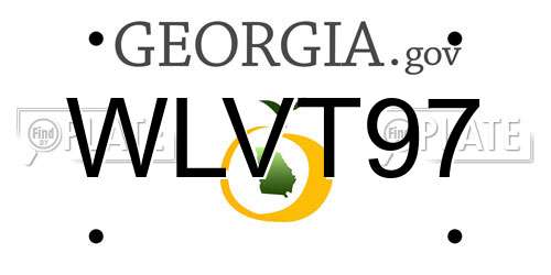 WLVT97 Georgia License Plate