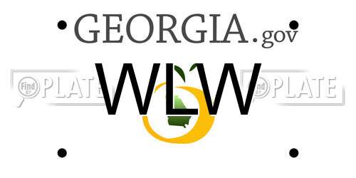 WLW Georgia License Plate
