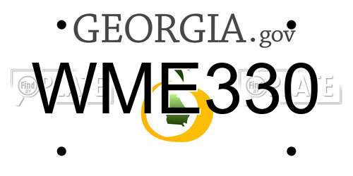 WME330 Georgia License Plate