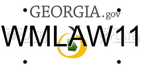 WMLAW11 Georgia License Plate