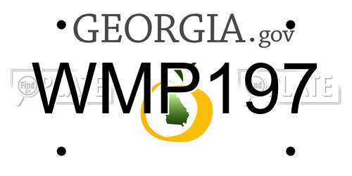 WMP197 Georgia License Plate