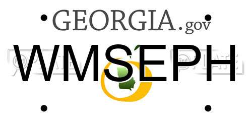 WMSEPH Georgia License Plate