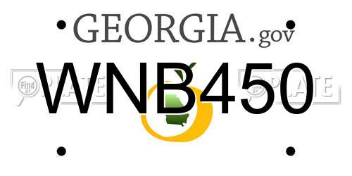 WNB450 Georgia License Plate