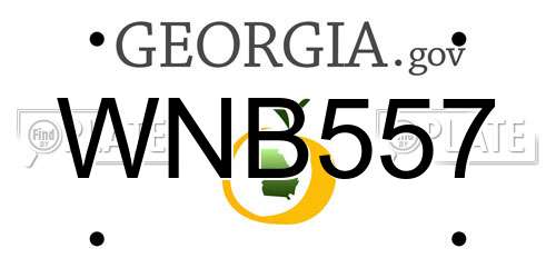 WNB557 Georgia License Plate